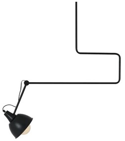 Lampada a sospensione nera con paralume in metallo 80x80 cm Coben - CustomForm