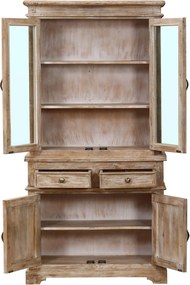 ALTER - credenza con vetrina in legno di mango