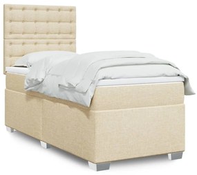 Giroletto A Molle Con Materasso Crema 90x190 Cm İn Tessuto /