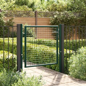 Cancello Per Recinzione İn Acciaio 100x75 Cm Verde /