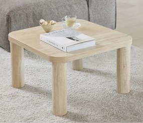 Tavolino beige effetto marmo 60x60 cm Solano - Actona