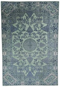 Kashan Tappeto persiano 240 x 360 Verde (Iran) Annodato A Mano
