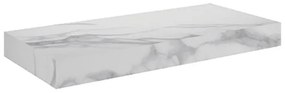 Top per lavabo Neo SENSEA L 106 x H 10 x P 48.5 cm bianco stratificato, effetto pietra naturale