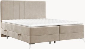 Letto boxspring in velluto fatto a mano con contenitore Aggaz, H2
