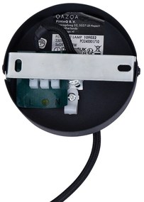 Lampada a Sospensione di Design Nera con Vetro Satinato a 5 Luci - Vertical