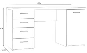 Scrivania ARENO marrone/grafite