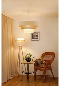Brilagi - Lampada con piedistallo DENVER LUNETA 1xE27/15W/230V beige/marrone/color crema