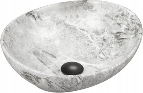 Mexen Elza lavabo da appoggio 40 x 33 cm, pietra grigia - 21014093