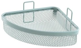 Mensola bagno Angolare verde acqua in acciaio con 1 ripiano – Taki