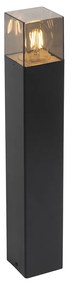 Lampada da esterno a terra nera 50 cm IP44 con vetro fumé - Denmark