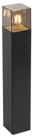 Lampada da esterno a terra nera 50 cm IP44 con vetro fumé - Denmark