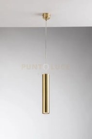 Lampadario a sospensione fluke tonda oro 1 luce attacco gu10 5,5x5,...