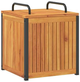 Cassa da esterno per cuscini 45x45x45/53cm in legno e acciaio