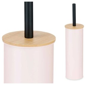 Scopino per il Bagno Rosa Metallo Bambù Plastica 9,5 X 27 X 9,5 cm (6 Unità)