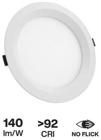 Faro LED da Incasso 44W Foro Ø210-220mm con driver Philips UGR17 IP54 Colore Bianco Caldo 2.700K