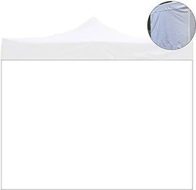 Telo di Ricambio Laterale per Gazebo Pieghevole 3x2m Impermeabile Ricambio Bianco...
