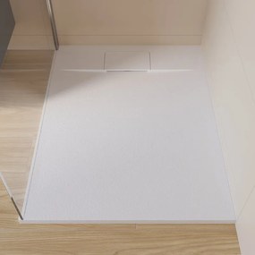 Piatto doccia NEO V2 SENSEA in composito minerale di resina gelificata bianco L 70 x L 90 x H 2.7 cm