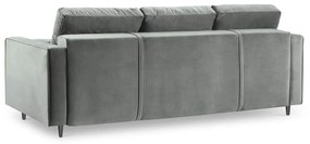 Divano letto in velluto grigio chiaro Santo - Milo Casa