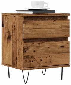 Comodino Legno Antico 40x35x50 Cm İn Legno Multistrato /