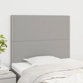 Testiera 2 Pz Grigio Chiaro 90x5x78/88 Cm İn Tessuto /