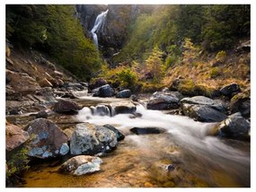 Fotomurale  Ohakune  Waterfalls in New Zealand  Colore Bianco, Dimensioni e Misure 350x270