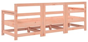 Set salotto da giardino 3 pz in legno massello di douglas