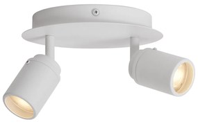 Faretto da bagno moderno bianco 2 luci IP44 - Ducha