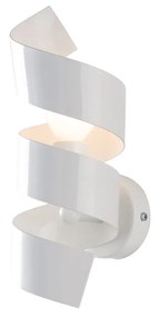 Applique Moderna Helix 1 Luce In Ferro Laccato Bianco