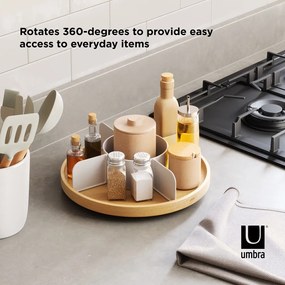 Organizer da bagno in legno in colore naturale Bellwood - Umbra