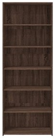 Credenza rovere marrone 70x41x185 cm in legno multistrato