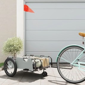 Rimorchio Da Bici Grigio Oxford E Ferro /