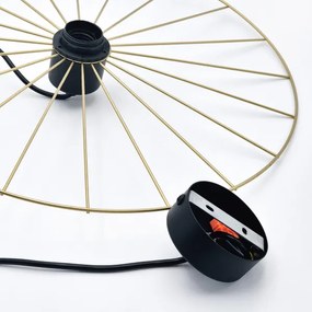 Lampadario a sospensione con filo MONTANA 1xE27/15W/230V diametro 45 cm oro/nero