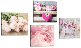 Set di quadri – Fiori in stile vintage