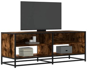 Mobile Tv Rovere Fumo 120,5x40x46cm Legno Multistrato E Metallo /