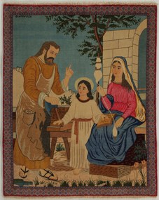 Kashan Tappeto 110x90 (Iran) Annodato A Mano