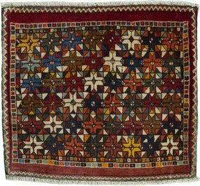 Shiraz Tappeto persiano 60x60 Rosso (Iran) Annodato A Mano