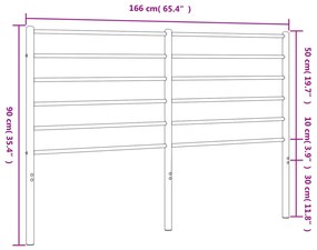 Testiera in Metallo Bianco 160 cm