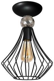 Surface-mounted lampadario JEWEL 1xE27/60W/230V nero