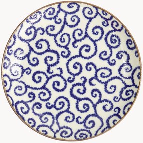 Set di 4 piatti piani rotondi in porcellana Ten Karakusa