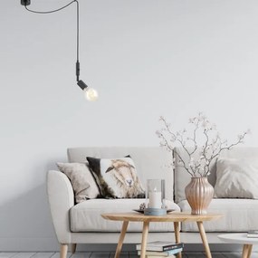 Lampadario a sospensione con filo INA 1xE27/42W/230V nero