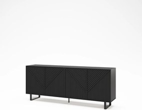 Cassettiera nera 201x80x40 cm Peta - Marckeric