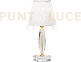 Lumetto epoque oro 1 luce attacco e27 20x43cm vetro trasparente