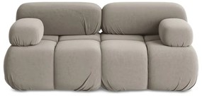 Divano componibile beige con rivestimento in velluto 190 cm Lokua – Makamii