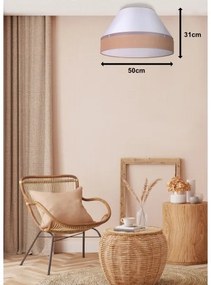 Duolla - Plafoniera AVIGNON 1xE27/15W/230V diametro 50 cm bianco/marrone