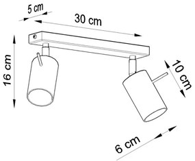 Sollux SL.0450 - Faretto da binario RING 2xGU10/10W/230V