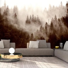 Fotomurale  Mountain Forest (Sepia)  Larghezza x Altezza Home decor 150x105