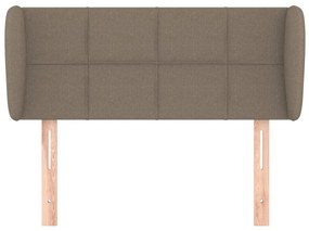 Testiera ad orecchio tortora 93x23x78/88 cm in tessuto