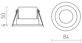 RED-Design Rendl-R13602- Lampada da incasso a LED per bagno BELLA 11W/230V IP65