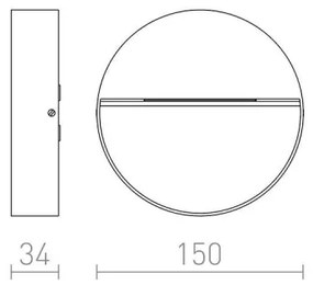 RED-Design Rendl-R12539- Lampada da incasso a LED per esterni AQILA LED/6W/230V IP54