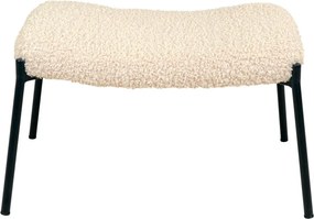 Poggiapiedi color crema con rivestimento in pelliccia sintetica Glasgow – House Nordic